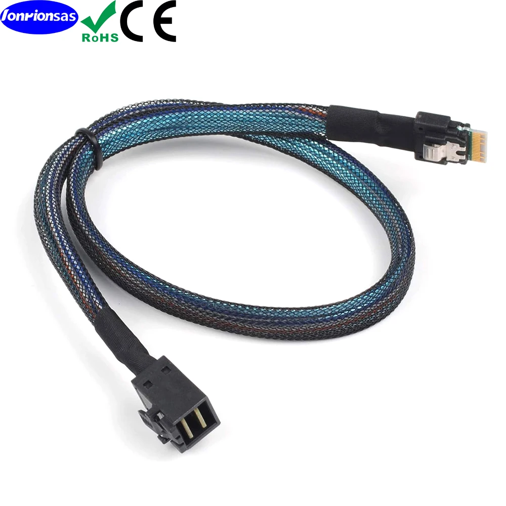 LONRIONSAS#PCIE4.0 Mini SAS HD SFF-8643 36PIN to Slimline SAS SFF-8654 4i 38P cable