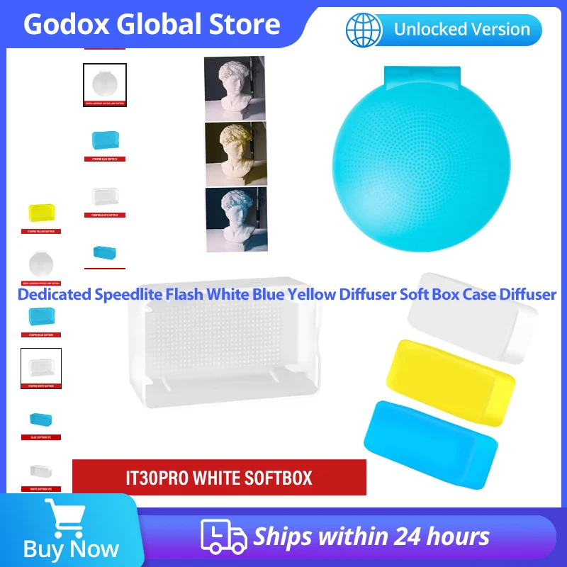 For godox IM30 IM20 IT30pro V350 lux junior /Senior Dedicated Speedlite Flash White Blue Yellow Diffuser Soft Box Case Diffuser