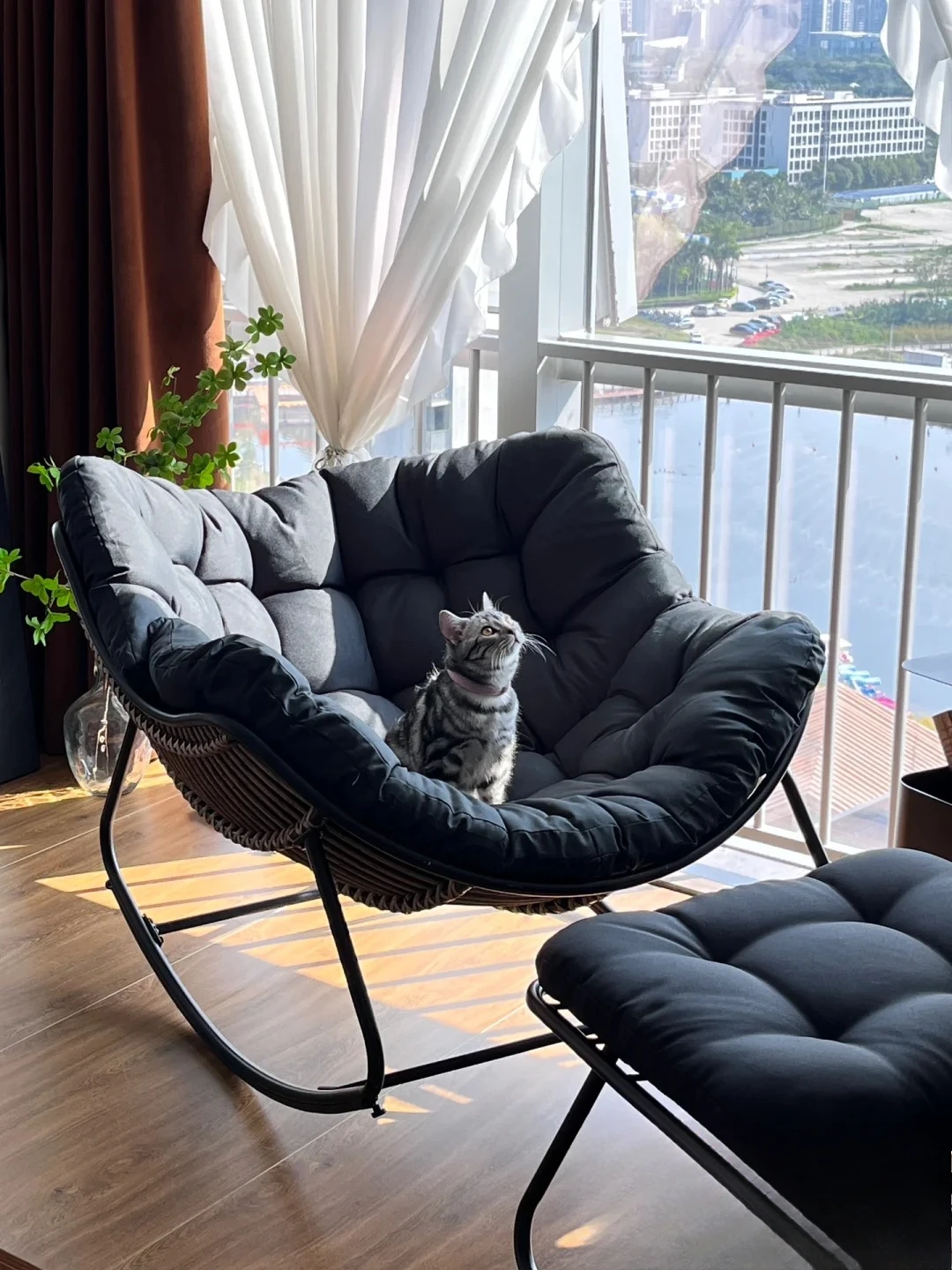 Rocking Chair, Rattan Recliner, Balcony, Home, Leisure, Single Lazy Sofa Internet Celebrity Small Apartment, Bedroom, Chair