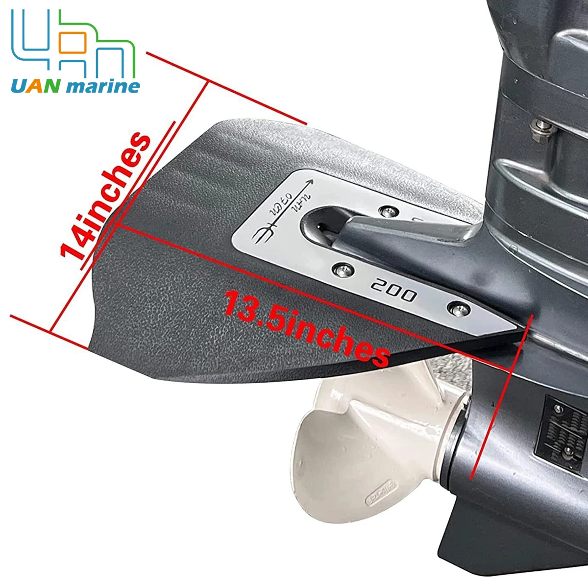 Whale Tail Hydrofoil Stabilizer Sport 200 For Boat Outboards 8 to 40HP Yamaha Mercury Evinrude Johnson Honda Tohatsu Suzuki