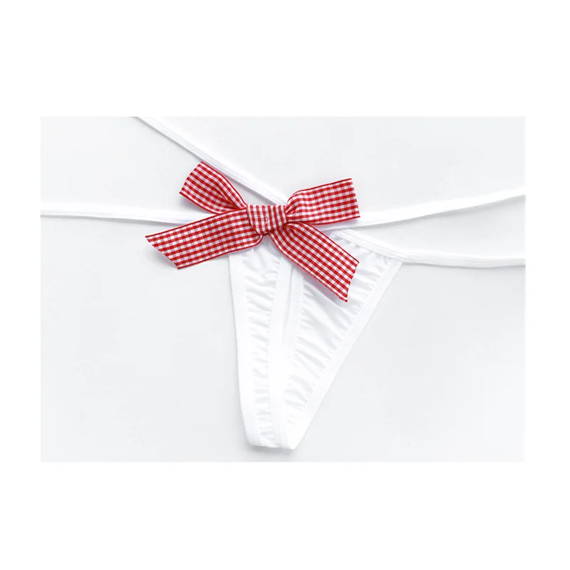 Sexy Bikini in seta di ghiaccio Set tre punti fiocco biancheria intima con lacci donne giapponesi dolce ragazza carina costume da bagno costume da bagno donna