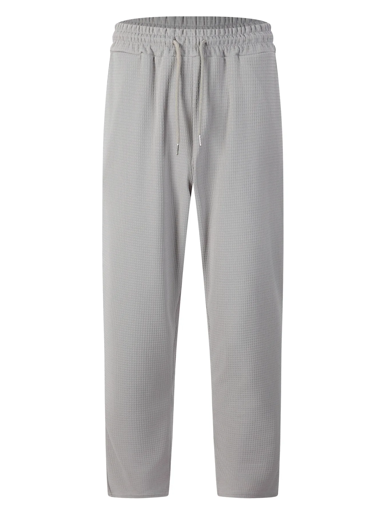 2026 Heißer Verkauf Europäisch-Amerikanische Herren Waffelstrick Gerade Hose mit Elastischem Kordelzug Atmungsaktive Lockere Streetwear Jogginghose – Detail 10