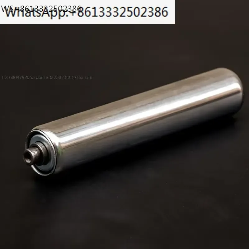 stainless steel roller of small assembly line conveyor with unpowered galvanized roller for internal teeth is 38 mm.