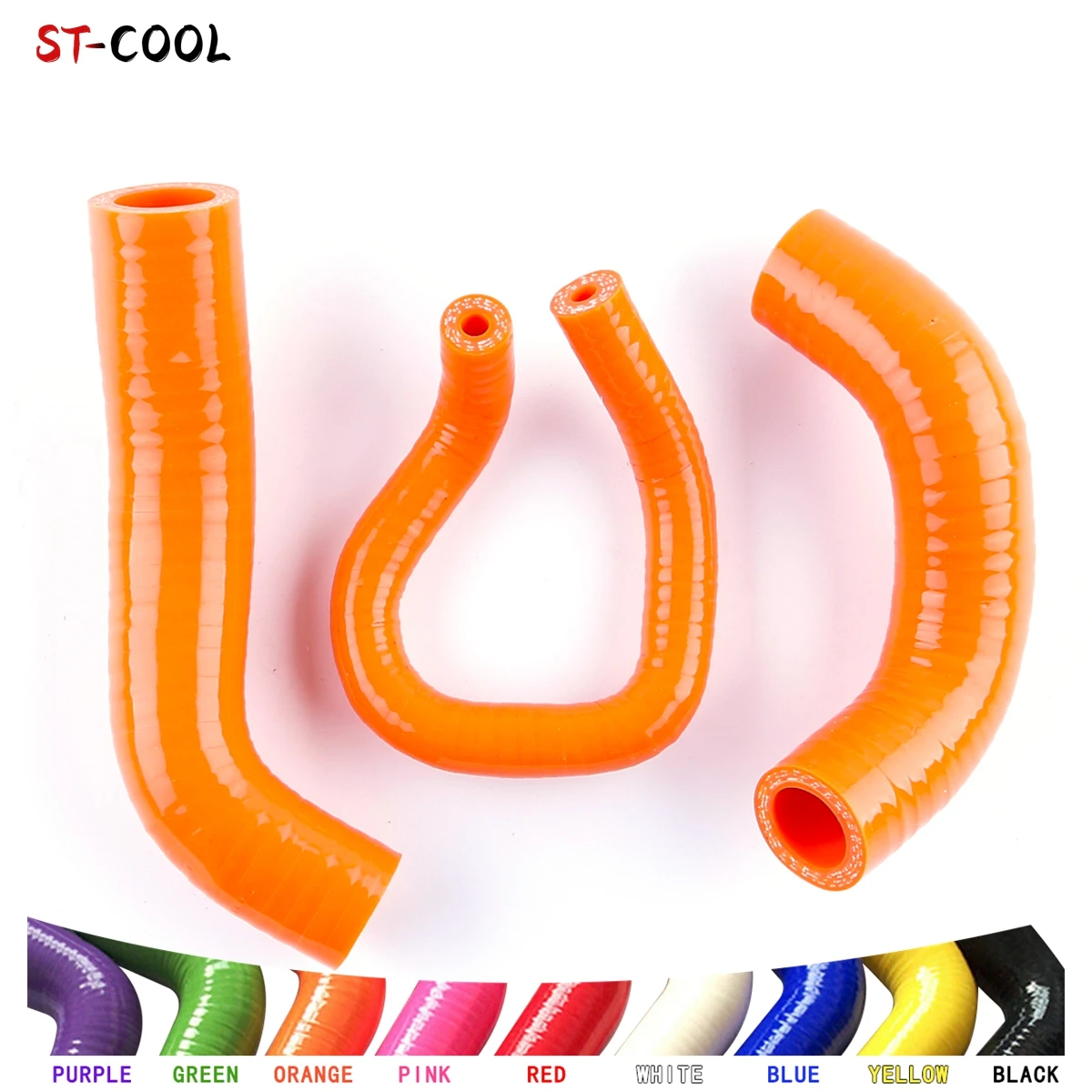 For Kawasaki Ninja 650 EX650 2006 2007 2008 ATV Silicone Radiator Coolant Pipe Hose Tube Kit 3Pcs 10 Colors