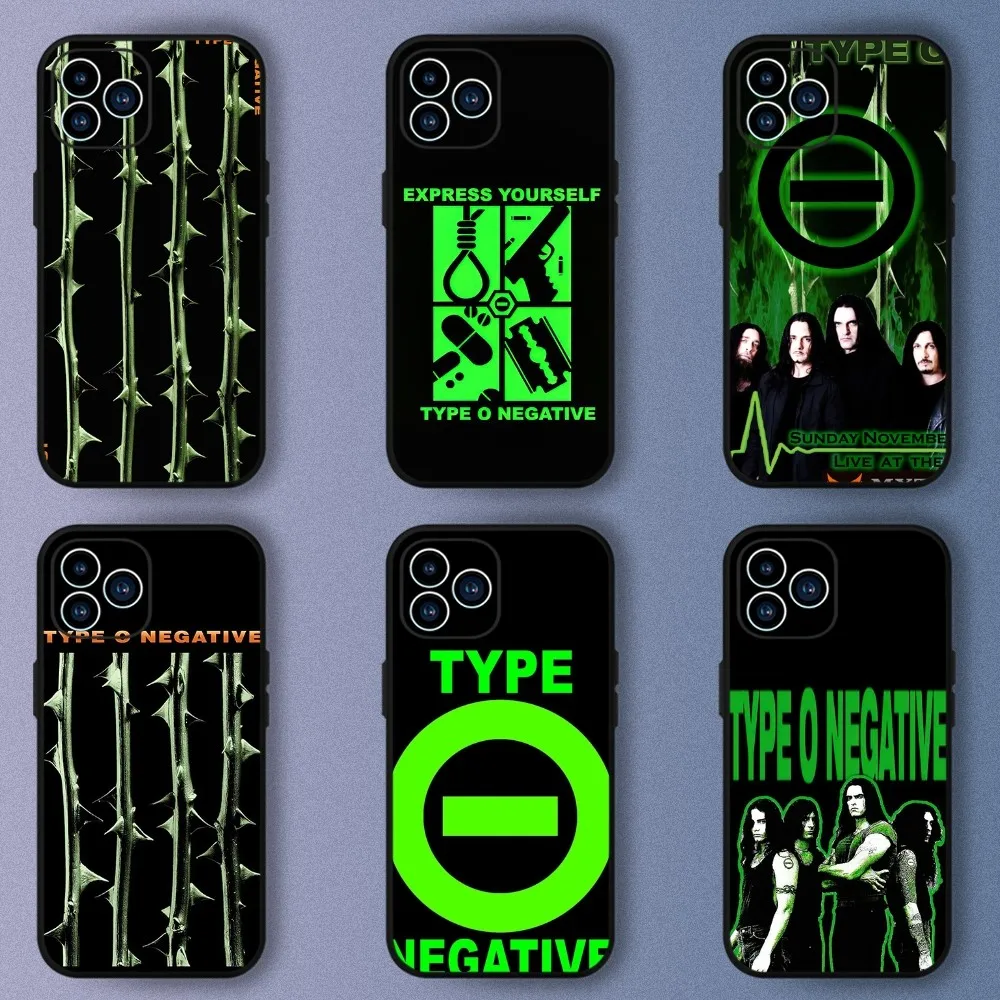 Band T-Type O Negative Phone Case For iphone15 14 13 12 11 Pro Max Mini X 7 8 Soft Case