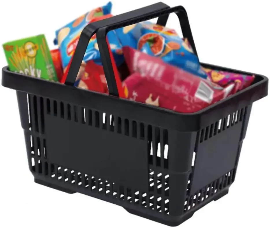 Baskets with Handles,Retail Baskets Vegetable Fruit Organizer Basket for Supermarket Grocery Convenience Store Shopping Baskets