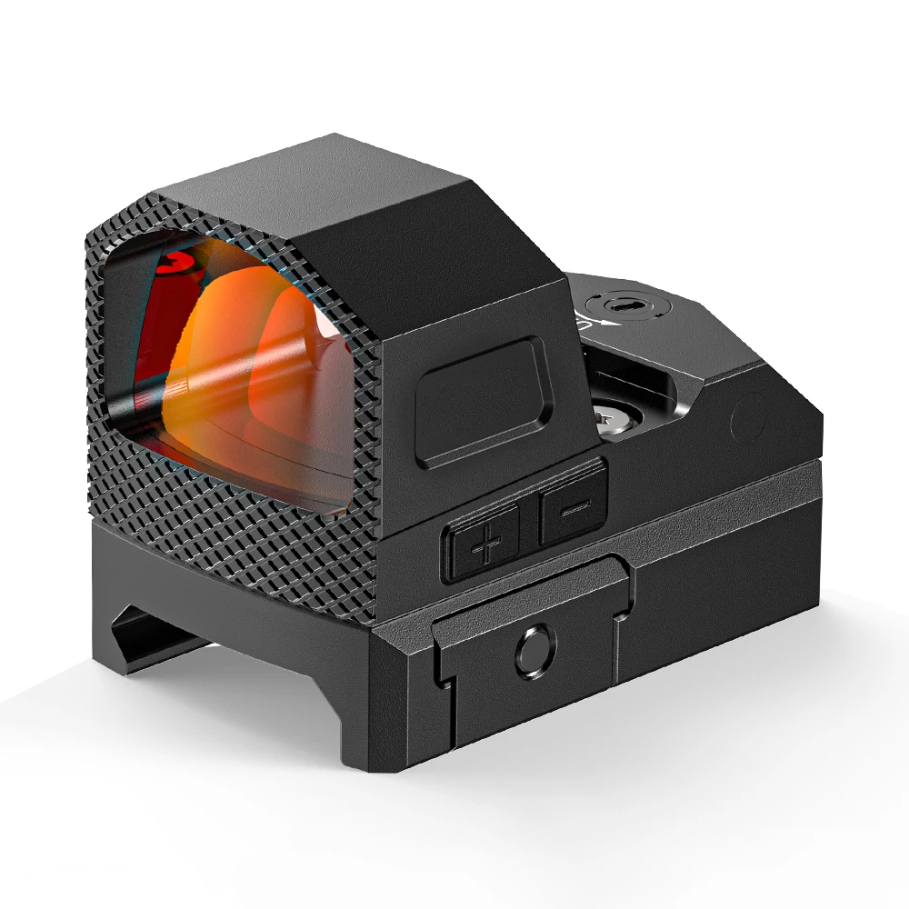 

KF-26 2 MOA Solar Red Dot. Датчик движения, водонепроницаемость и противотуманность IP67, противоударный. Подходит для рельсов Пикатинни.