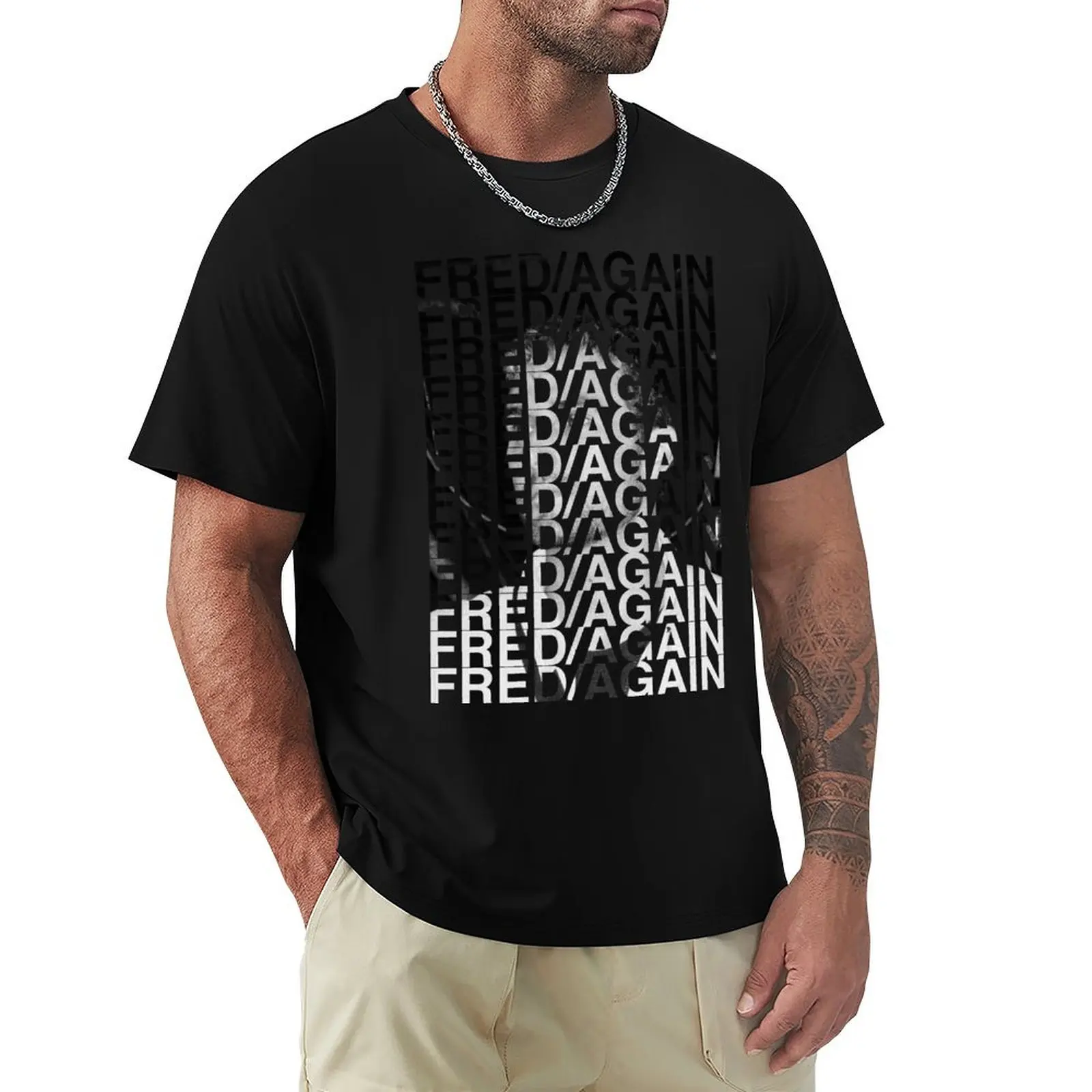 Fred again portrait T-Shirt Casual Graphic Print Tee