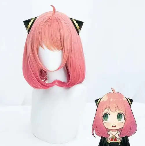 

Synthetic Hair SPY x FAMILY Anya Forger Cosplay Wigs Women Short Straight Pink Teen Adults' Anime Wig