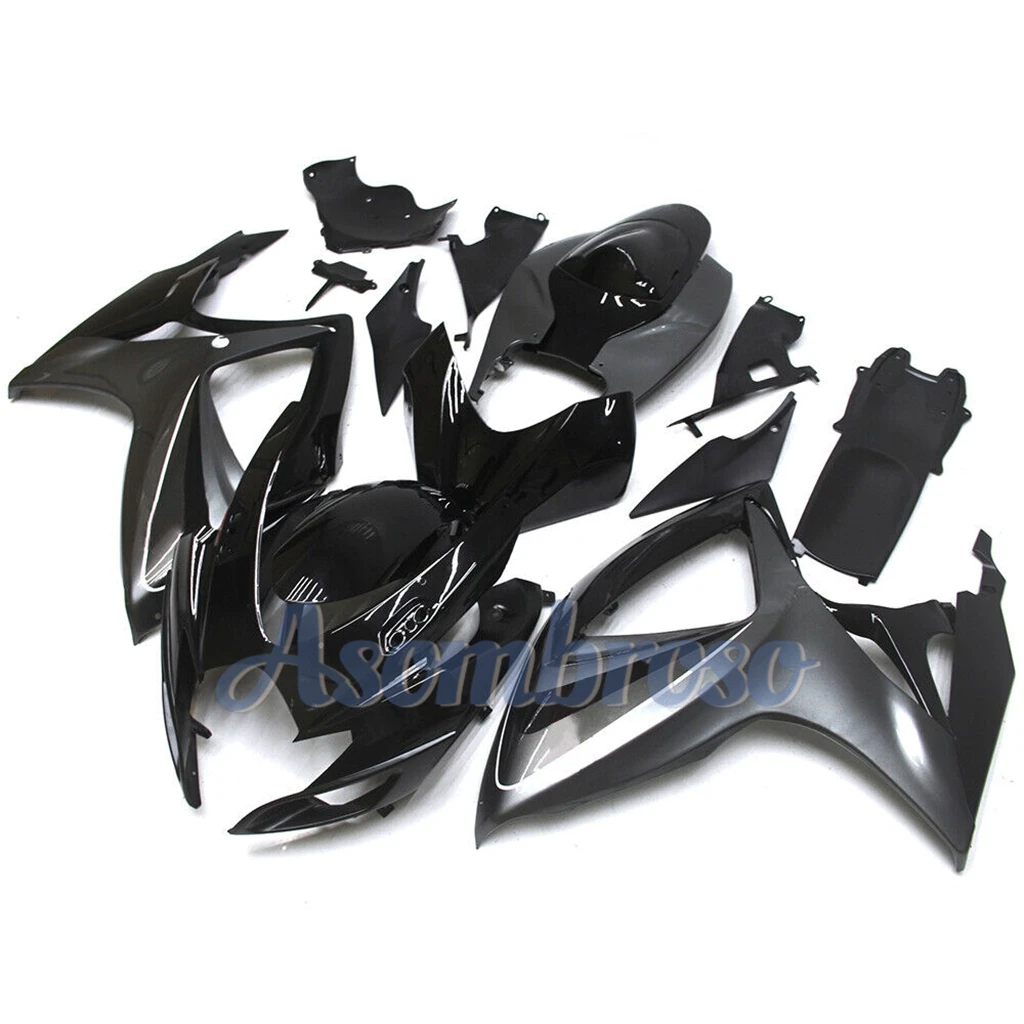 100% ZXMT Body Shell fit for GSXR600 750 2006 2007 GSXR750 06 07 GSXR 600 Full Motorcycle Fairing kit Gray Black