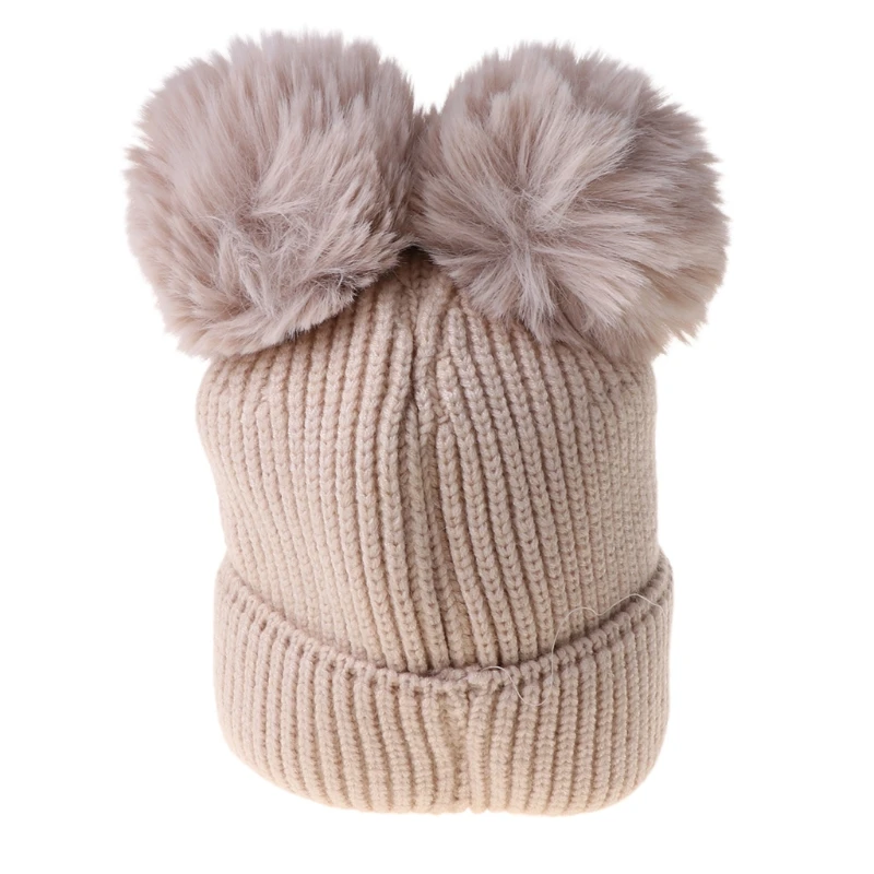 Winter Gebreide Baby Meisje Muts Warm Dikker Kinderen Baby Beanie Cap Bonnet D5qa