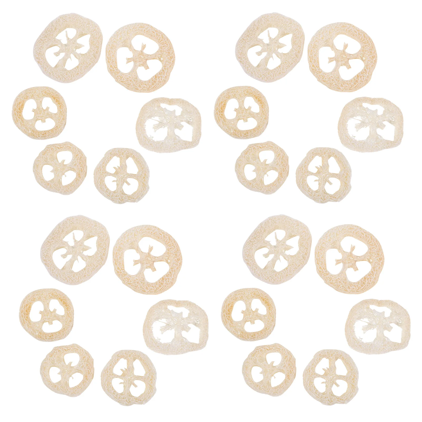 

40pcs Natural Loofah Slices Chew Toys for Hamsters Rabbits Chinchilla Rat Guinea Pig Pet Teeth Cleaning Oral Care Cage