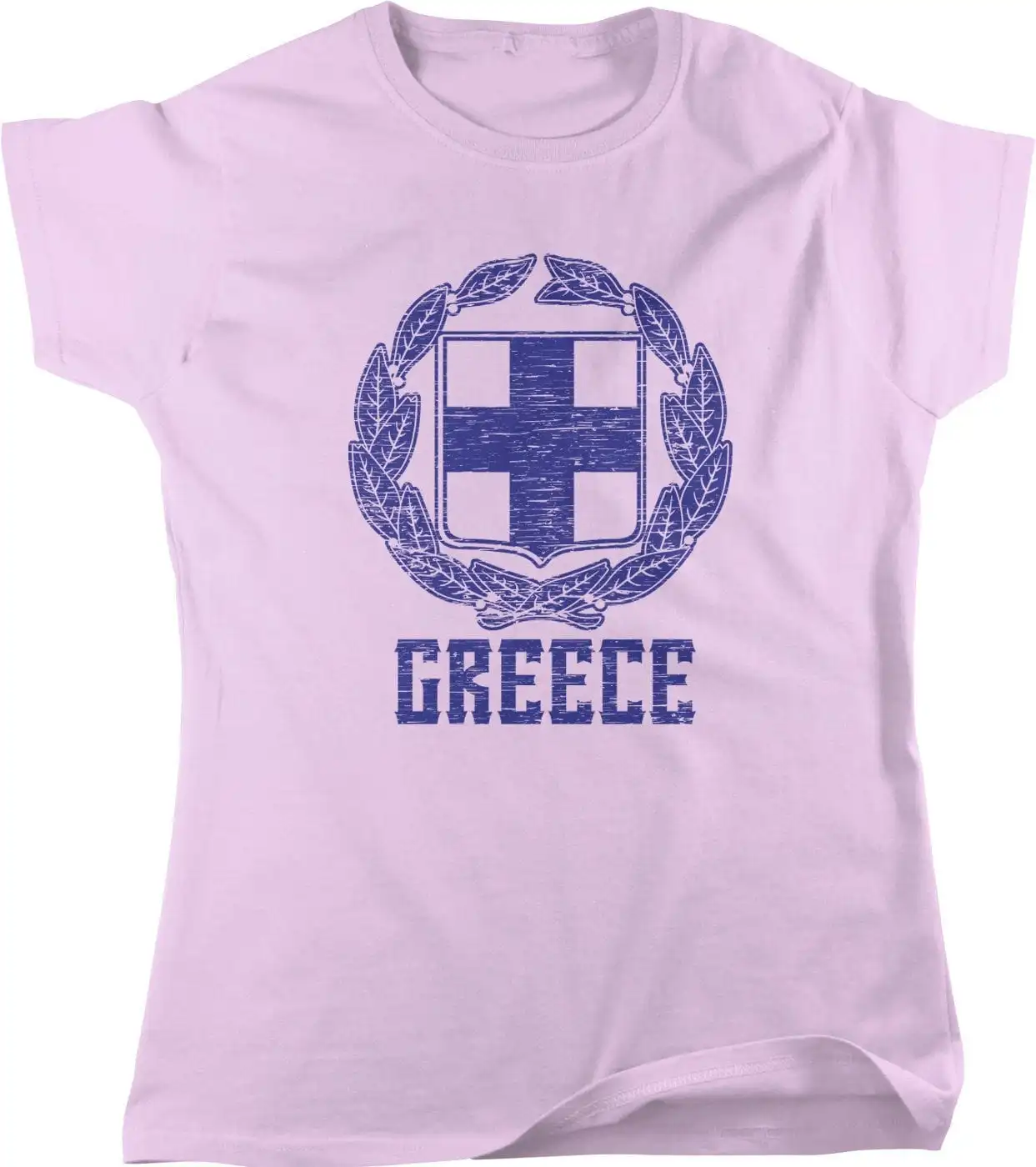 Greece Coat of Arms Hellenic Republic White Cross Blue Escutcheon Women's T shirt HOOD_00221