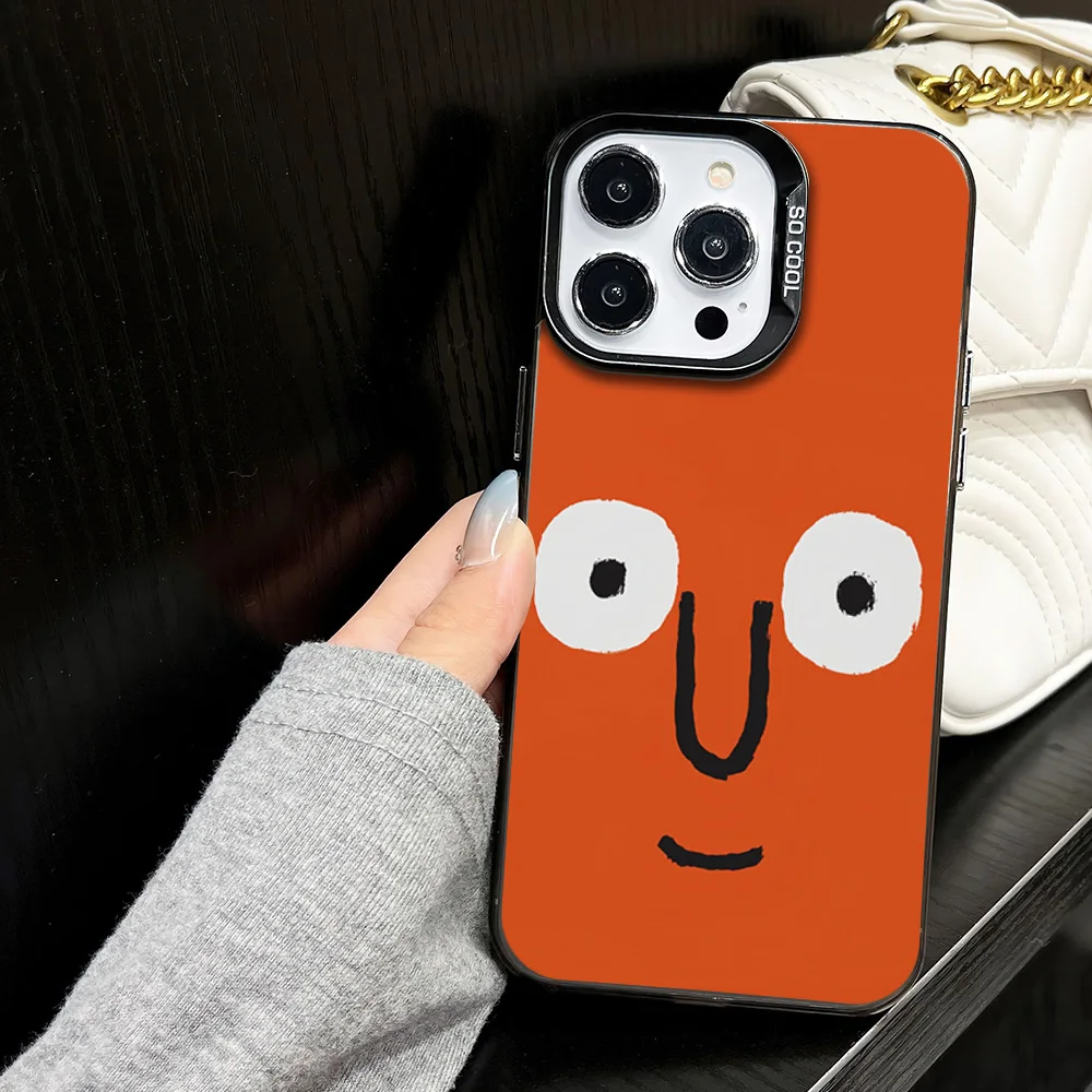 Art J-Jean J-Jullien Fashion Phone Case For Samsung Galaxy S24 S23 S22 Plus Ultra FE A71 A55 A54 A53 Laser Cover IMD Color