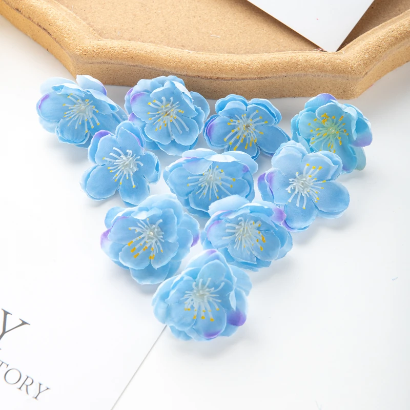 100 Stück 3CM Künstliche Blumen für Scrapbooking, Kirschblüten, DIY-Geschenke, Süßigkeitenbox, Hochzeit, Garten, Rosenbogen, Heimdekoration, Valentinstagskranz – Detail 13