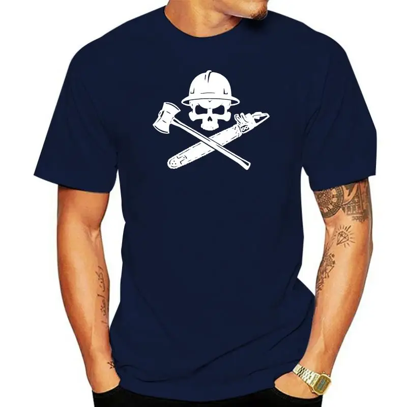 2019 Fashion Hot Logger T shirt - logging skull crossbone t-shirt tree arborist chainsaw shirt Tee shirt