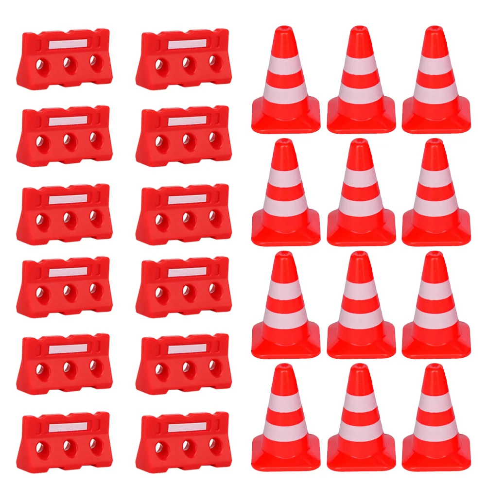 

36pcs Simulation Roadblocks Toys Traffic Cognitive Educational Playset Plastic Cones Kids Early Learning Pretend Role Play