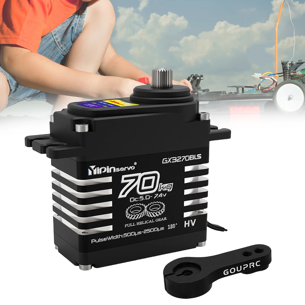 Servos digitali a coppia elevata da 70 kg Servos sterzo con ingranaggi in metallo per robot per barche cingolate per auto 1/8 1/10 1/12 RC
