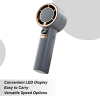 Personal Fan Digital Display Portable Hand Held Fan Speed 1-120 Adjustable Cooling Device With 3000mAh Battery For Beach