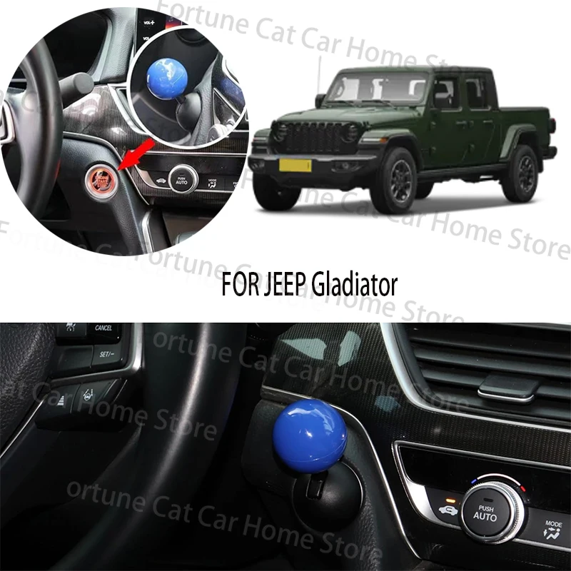 

FOR JEEP GLADIATOR car BUTTON START Modification of pull rod decorative ball All metal ball tie rod Circular decorative