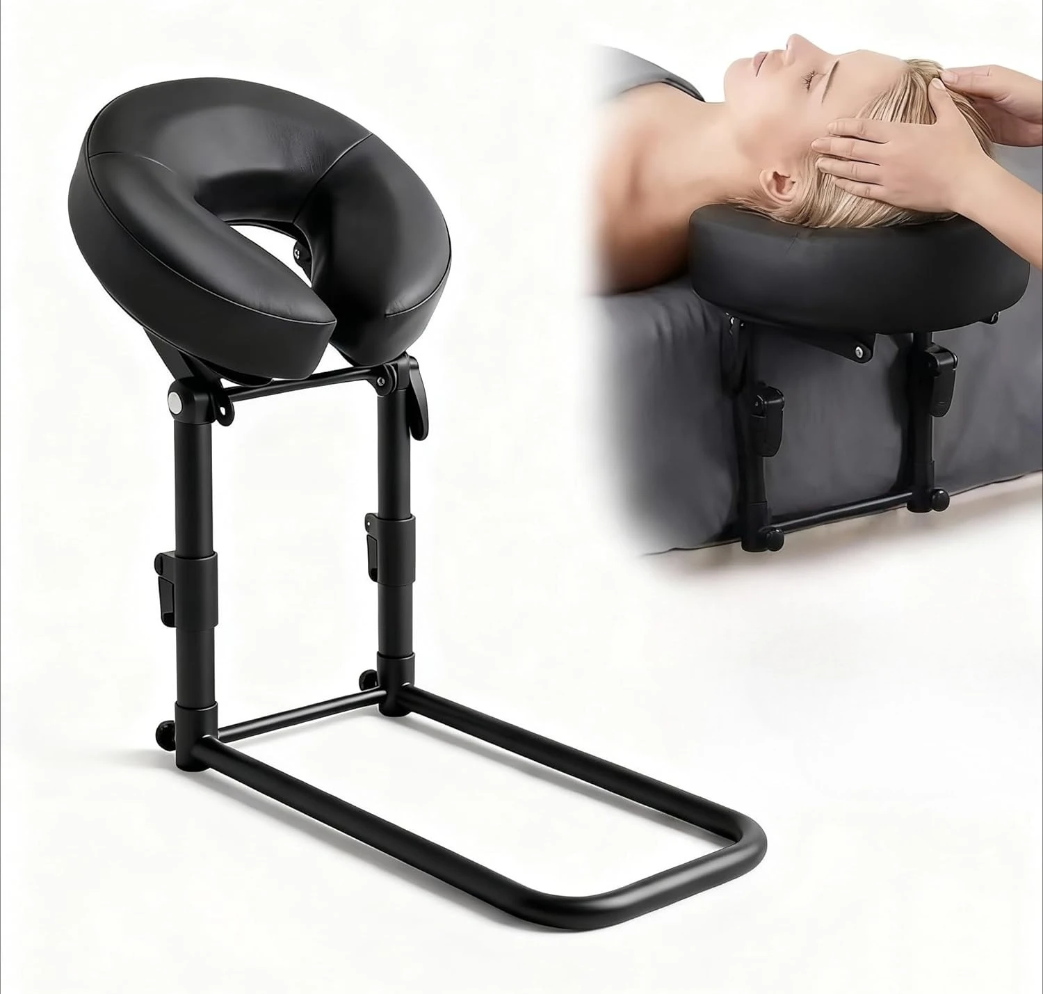 Massage Headrest for Bed,Home Spa and Salon Table Attachment, Face Down Pillow Perfect for Eye Surgery Recovery & Relaxation
