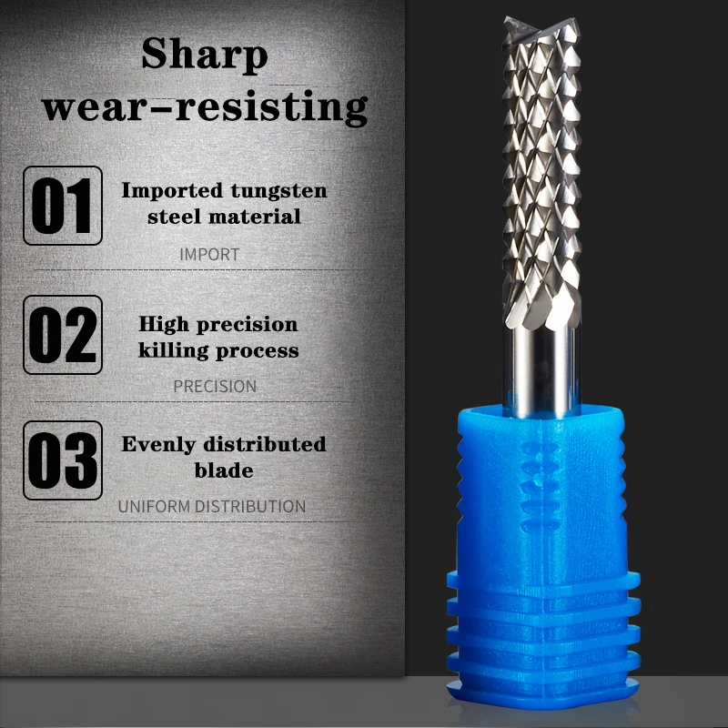 3.175 Rough skin Corn Milling Cutter 4/6/8/10/12mm circuit board gong knife carving machine tungsten steel alloy endmill