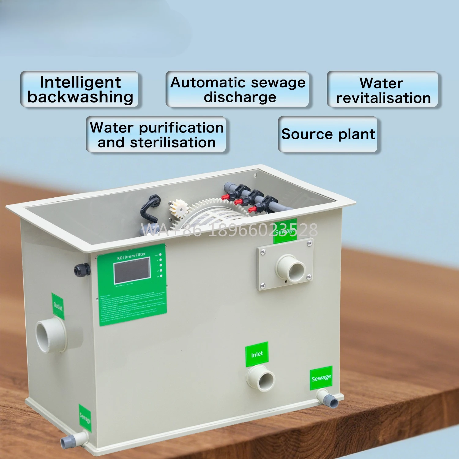 

Барабанный фильтр для аквакультуры для пруда кои, мини-система фильтрации для аквариума, фильтрующее оборудование для пруда, маленькое