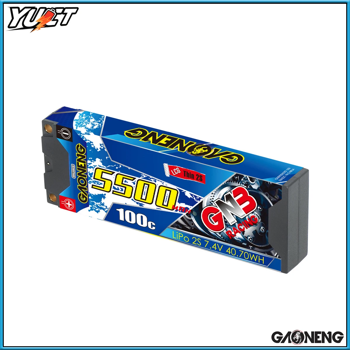 GNB 2S LiPo Battery 7.4V 5500mAh 100C/200C LCG 5.0mm T Plug LiPo Battery For 1/10 RC Racing Cars Four Drive Off-Road Boats Parts