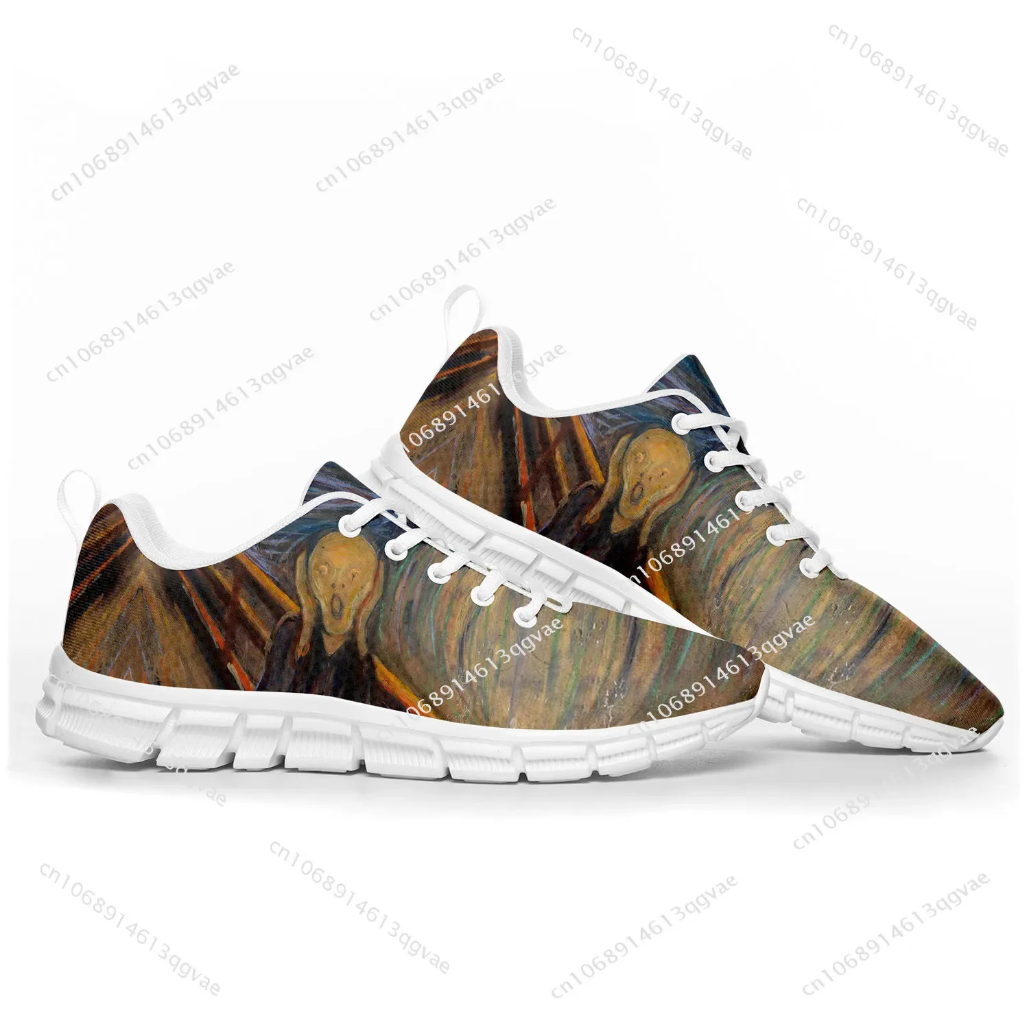 

Edvard Munch Oil Painting The Scream Sports Shoes Mens Womens Teenager Kids Children Sneakers Custom High Quality Couple Shoes