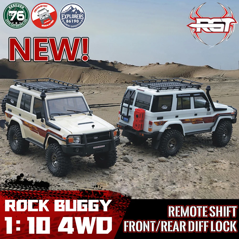

RGT EX86190 LC76 1/10 2,4G Радиоуправляемые автомобили Электрический пульт дистанционного управления 4WD Модель автомобиля Гусеничный рок-багги Внедорожный 2-скоростной сдвиг Подарок EX86120