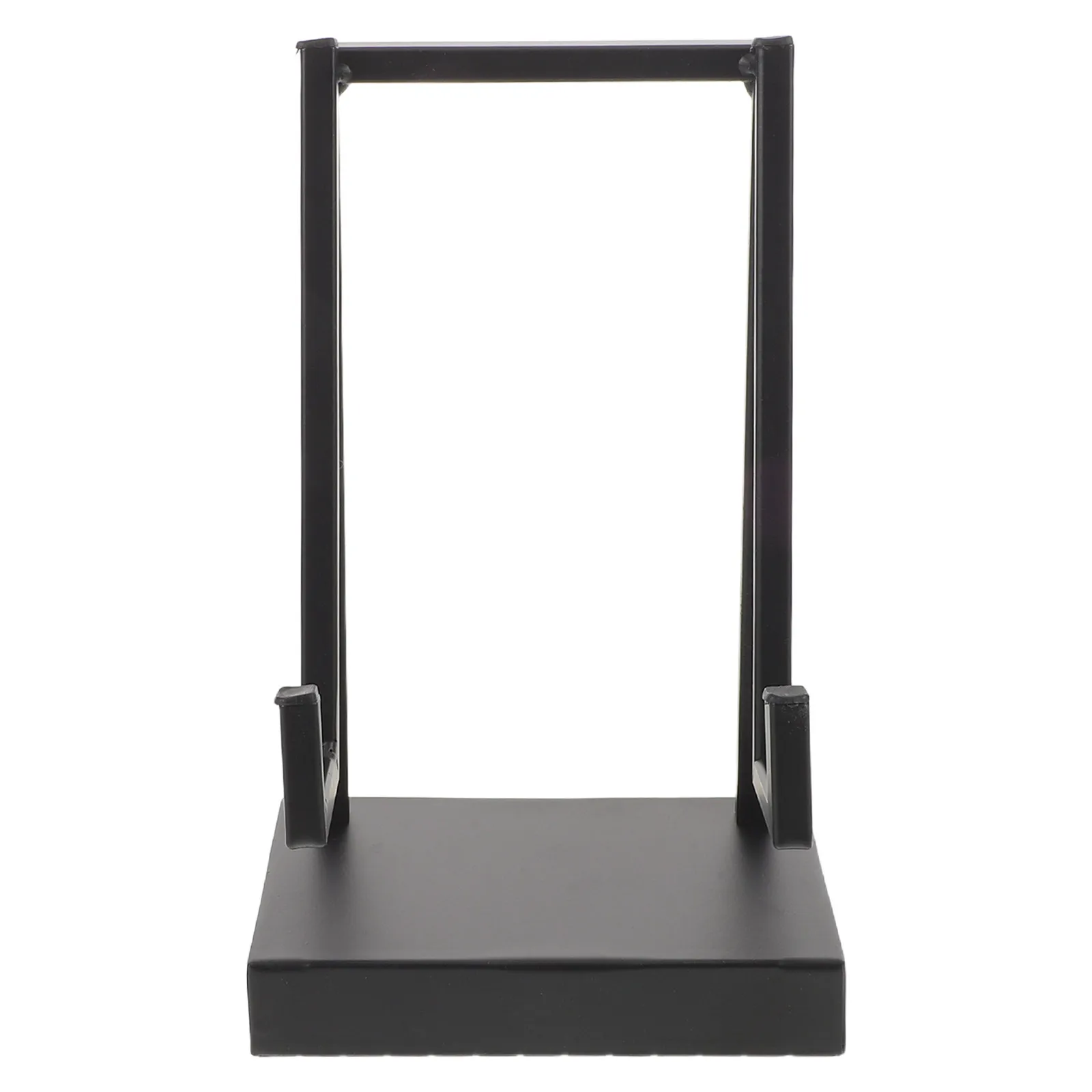 Sturdy Iron Display Easel Stand Black Matte Tabletop Holder for Photo Frames Books Canvas Art Platters Decorative Dish Plate