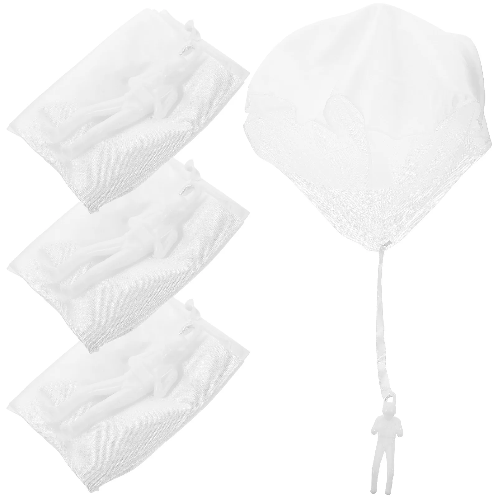 

8Pcs DIY Blank Kids Parachute Soldiers Flying Playthings Mini Outdoor Parachute Games Creative Drawing Gift for Boys Girls