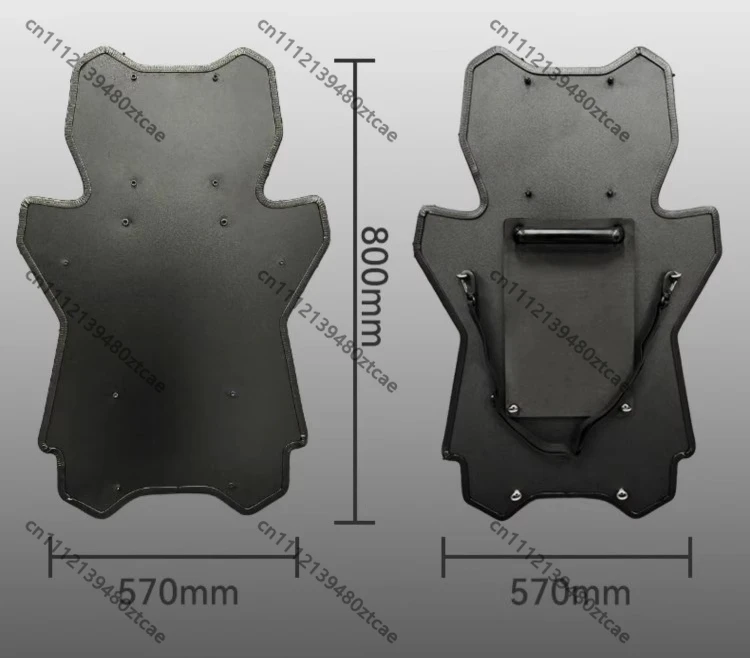 18-Joint Bulletproof Cat Shield U-Shaped Riot Shield Wargame Cosplay Prop Tactical Training Equipment Model view 5