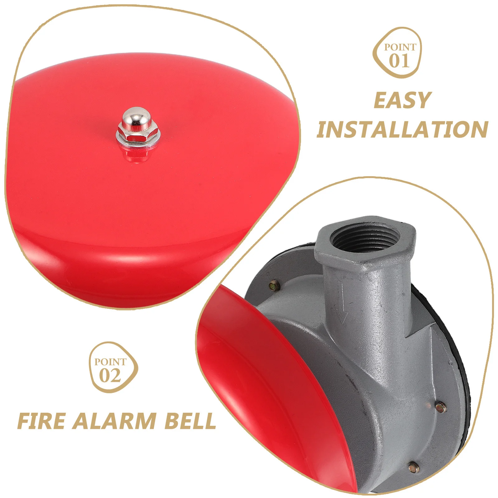 Fire Hydraulic Alarm Bell Metal Construction Loud Ringing Emergency Alert Wet Alarm Valve Industrial Home School Factory Safety
