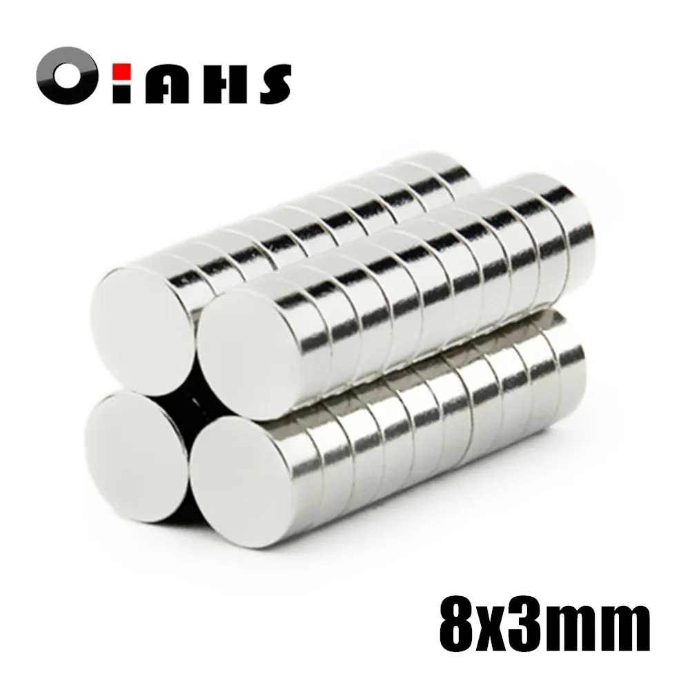 10-100pcs 8x3mm Super Powerful Strong Bulk Small Round NdFeB Neodymium Disc Magnets Dia 8*3mm Rare Earth NdFeB Magnet