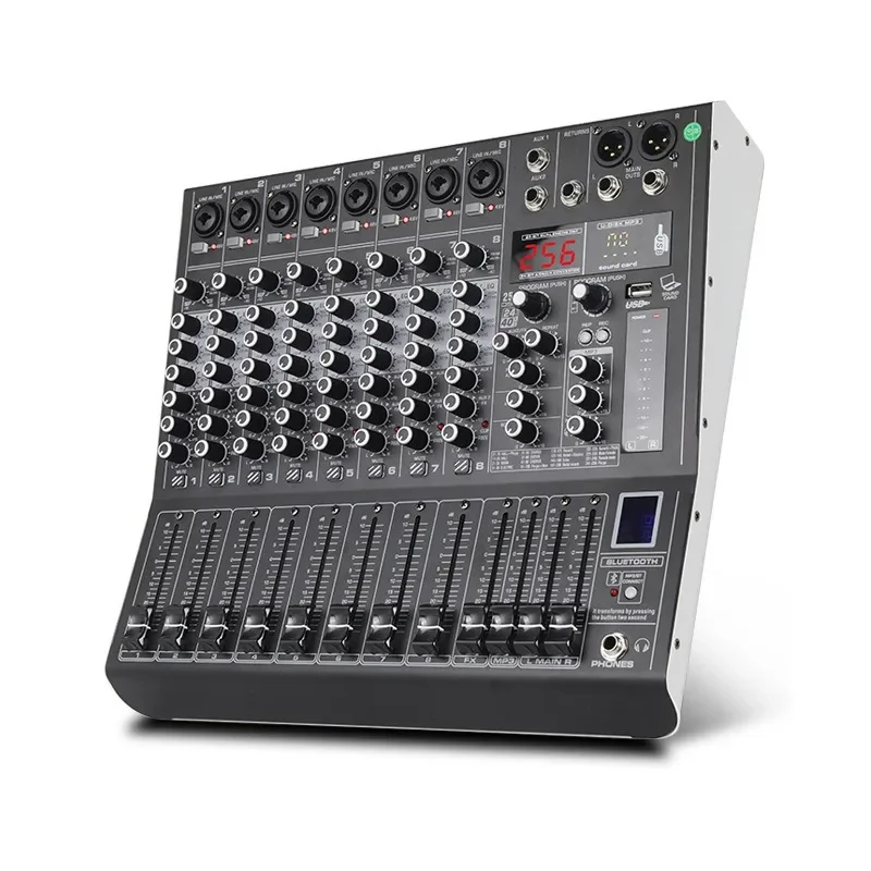 

256 DSP effects 8-way mixer USB Bluetooth reverb stage bar performance mixer