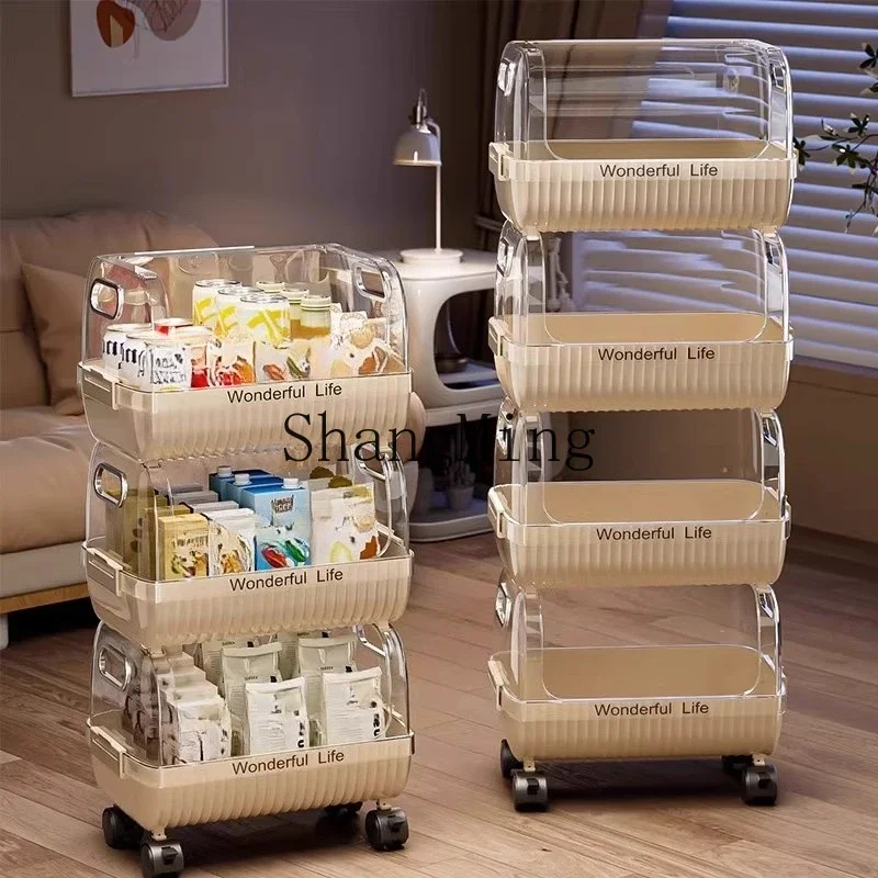 ZYY high-grade multi-layer storage cabinet installation-free movable trolley rack snack locker