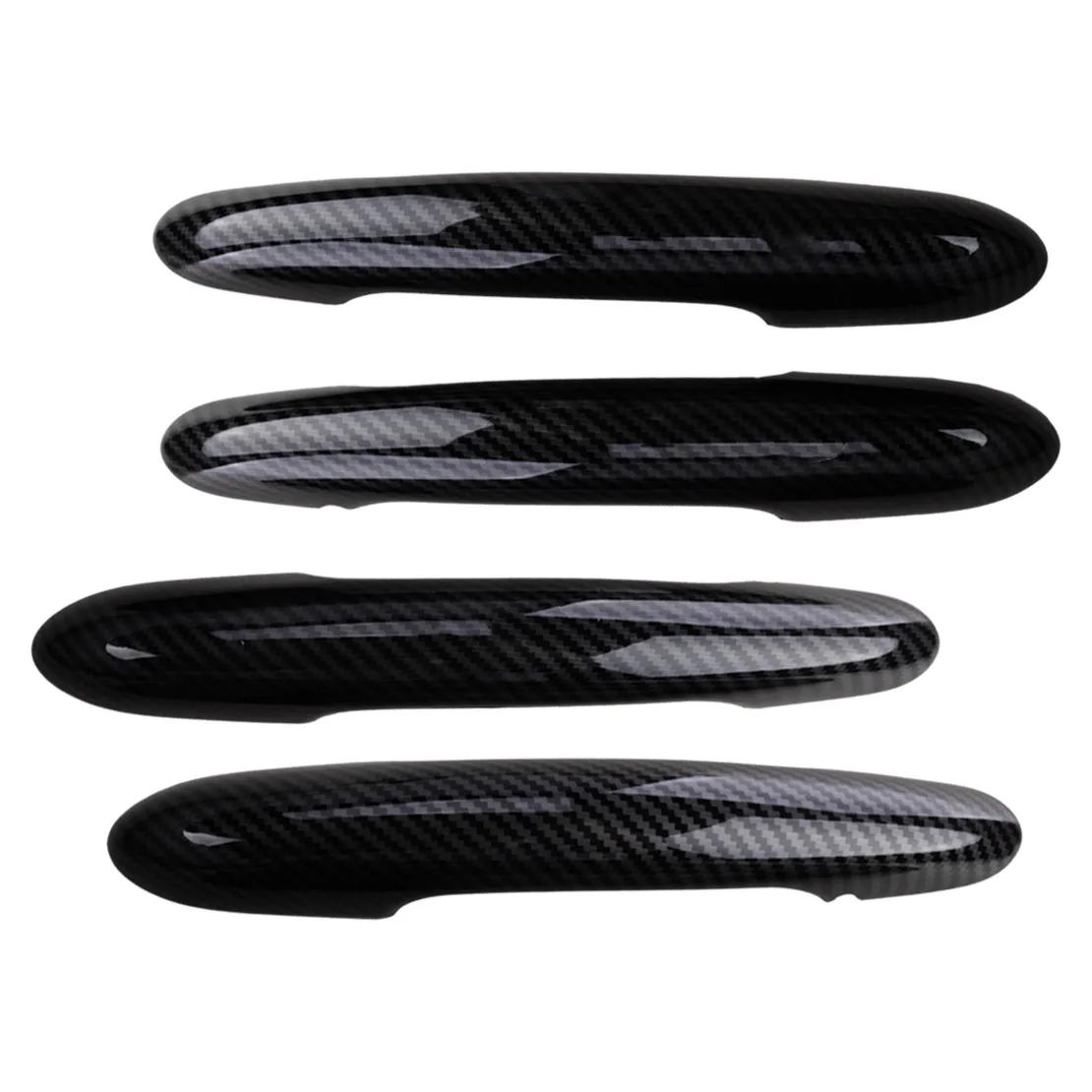 Carbon Fiber Style Exterior Door Handle Cover Trim Set Fit For Mini Hatch 5-Door F55 Countryman F60