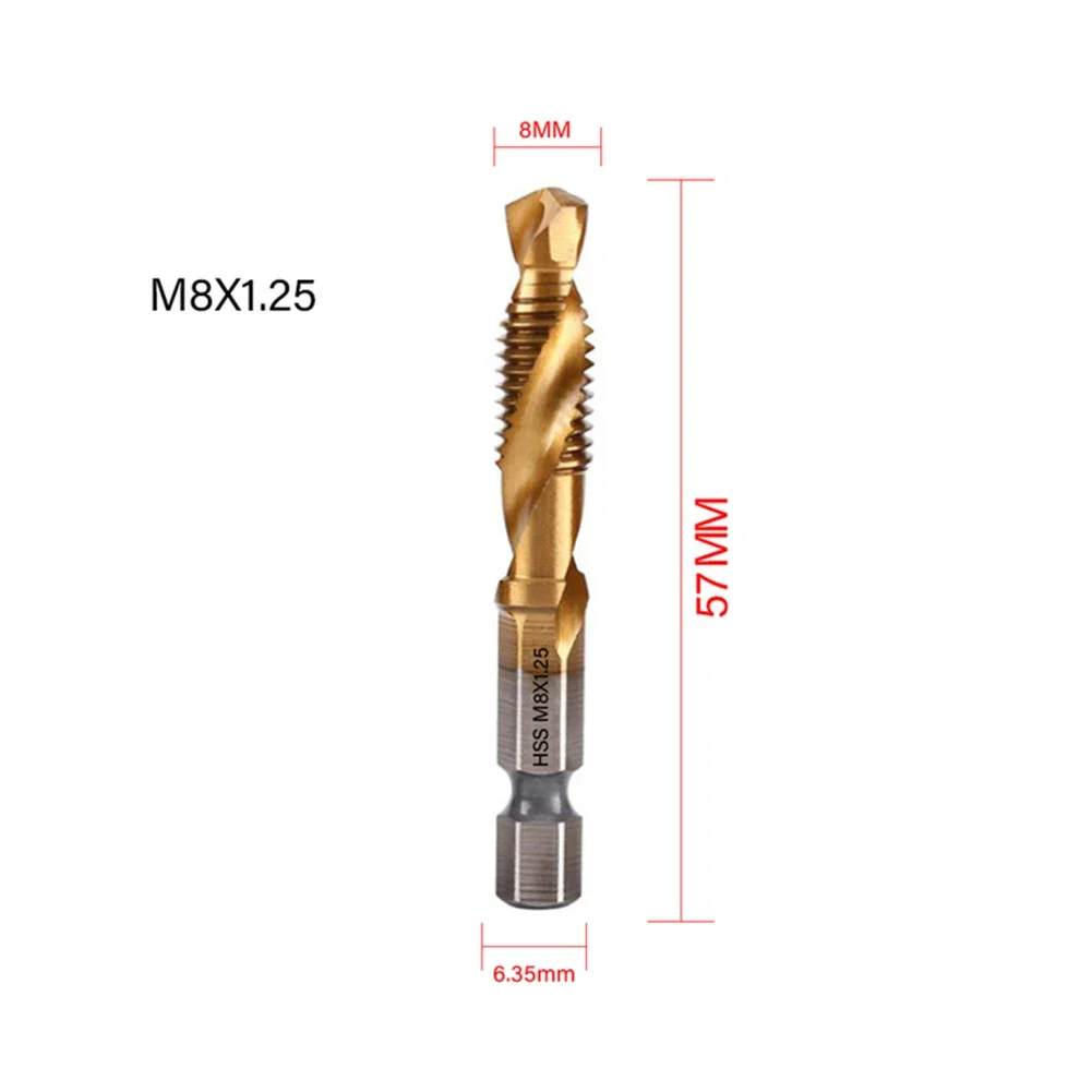 탭 드릴 비트 스레드 도구, 복합 부품 도금 액세서리 기계 교체, M3-M10 실버 드릴 비트, 1pc