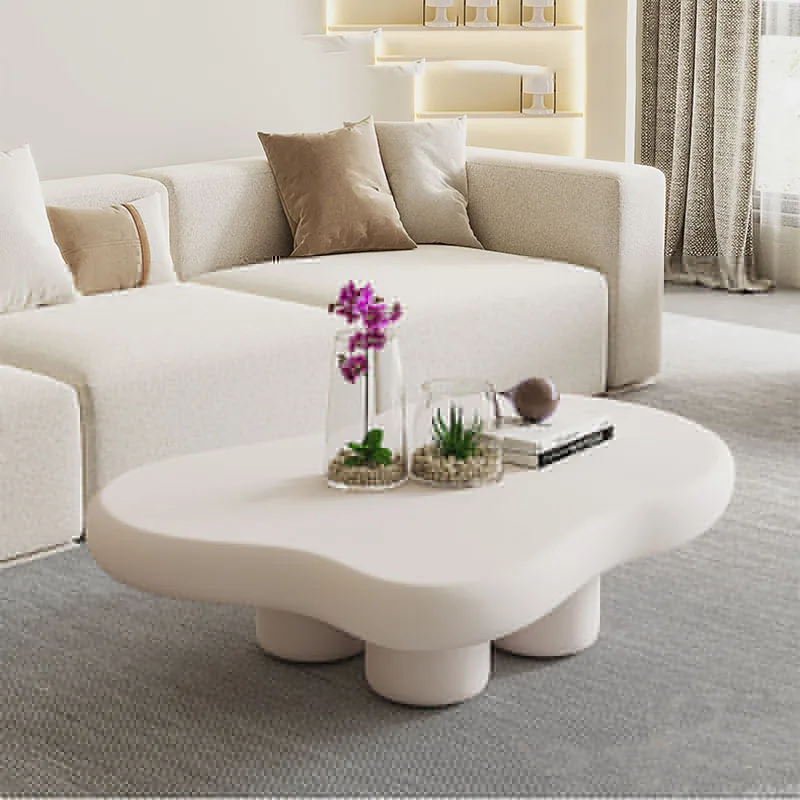 White Korea Coffee Tables Living Room Luxury Modern Tea Table Irregular Italian Waterproof Stoliki Kawowe Interior Decoration