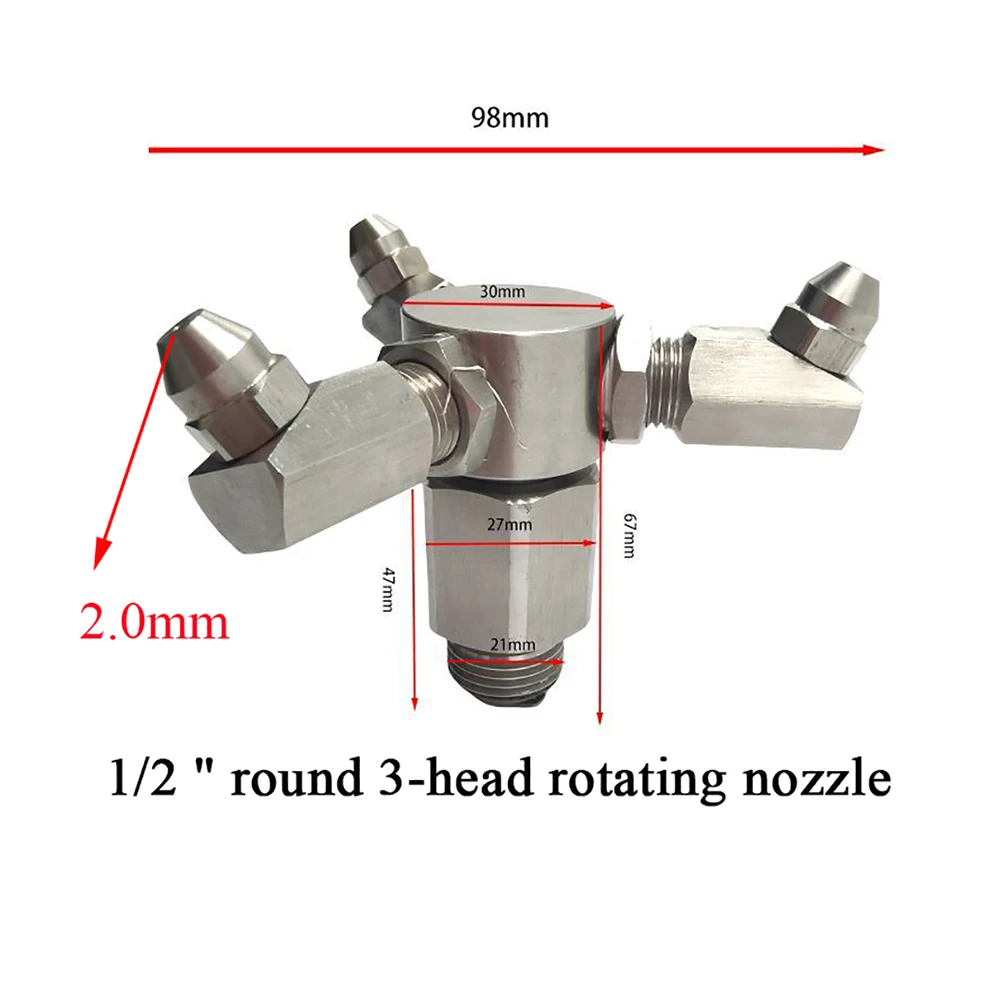 360 Degree Auto Rotating High Pressure Washing Nozzle Industrial Dust Spray Tip For Car Washer Pressure Cleaning Machine