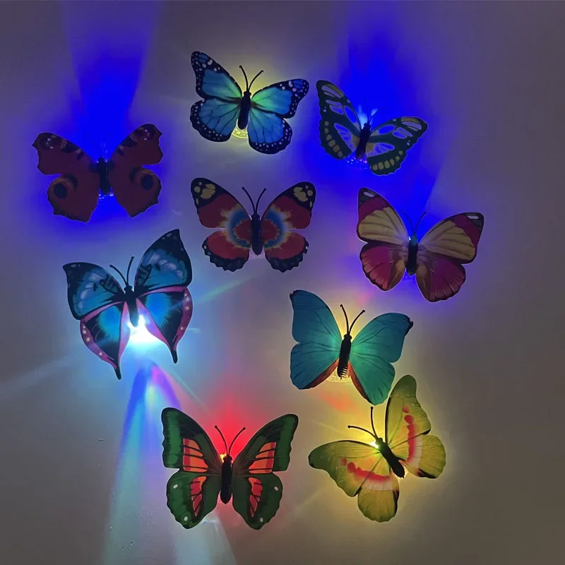 Horquillas de mariposa iluminadas para niños y adultos, suministros de fiesta brillantes