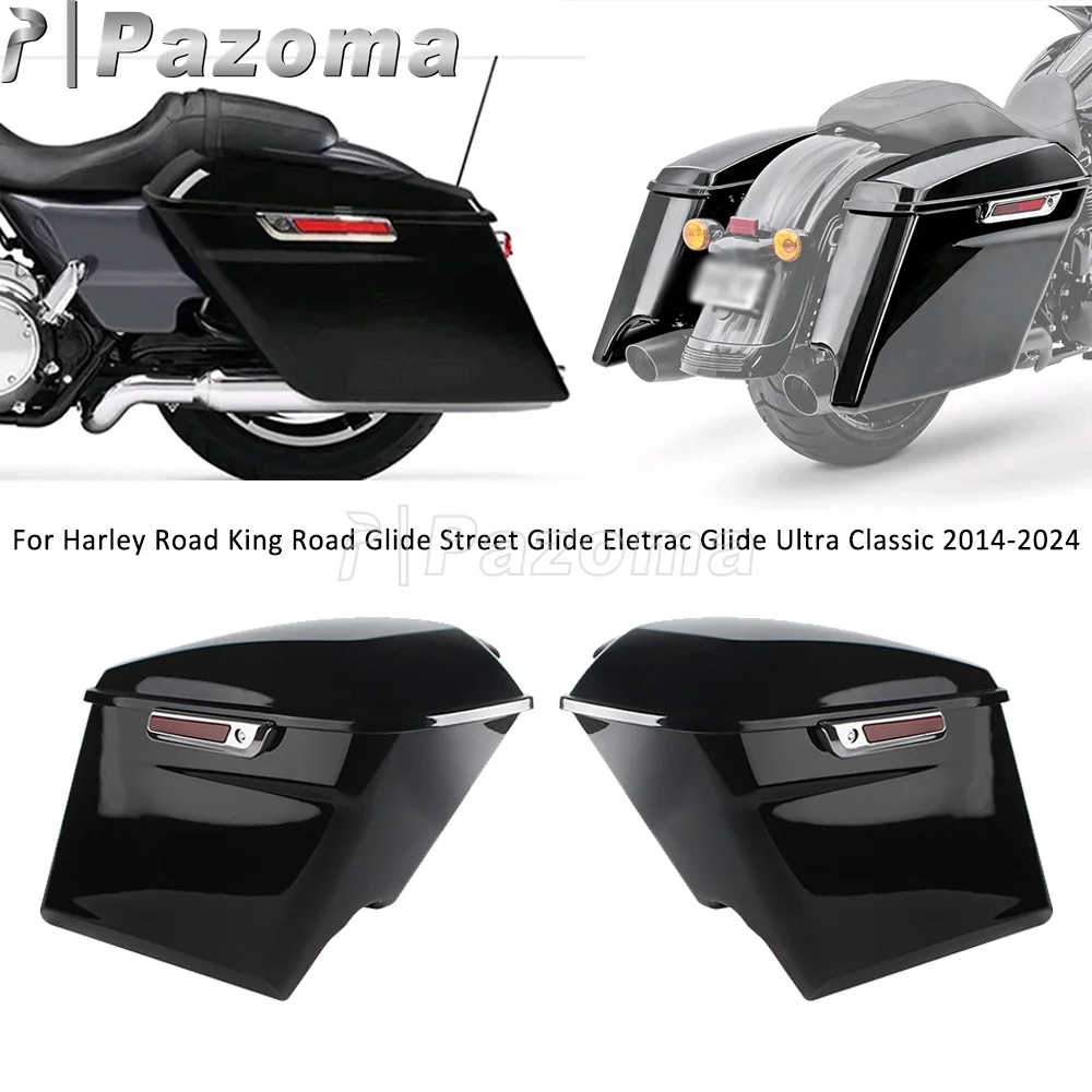 For Harley Road Glide FLTRX FLTRXSE FLTRXSTSE Electra Glide Ultra Limited FLHTK FLHTKL Motorbike Side Luggage Hard Bag Saddlebag