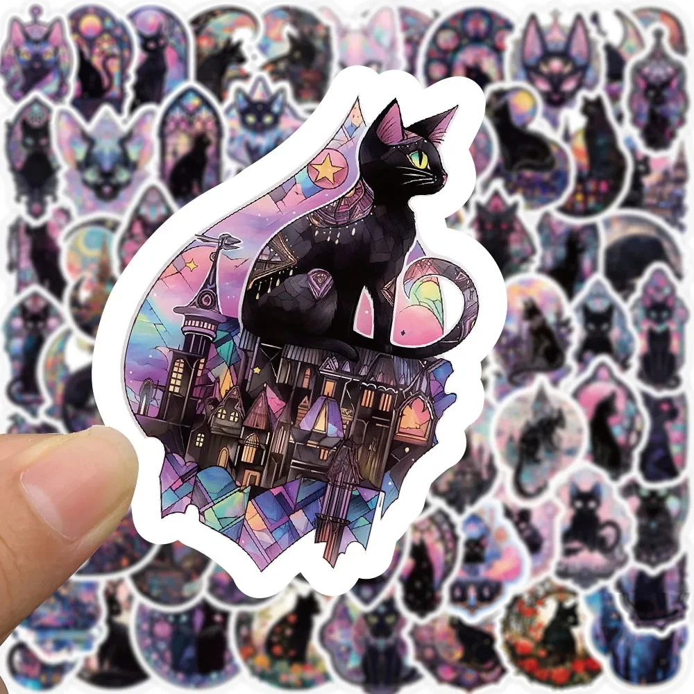 10/30/50/100pcs Cute Gothic Pink Black Cat Aesthetic Stickers Skateboard Laptop Phone Car Stationery Sticker Decals Kids Toys