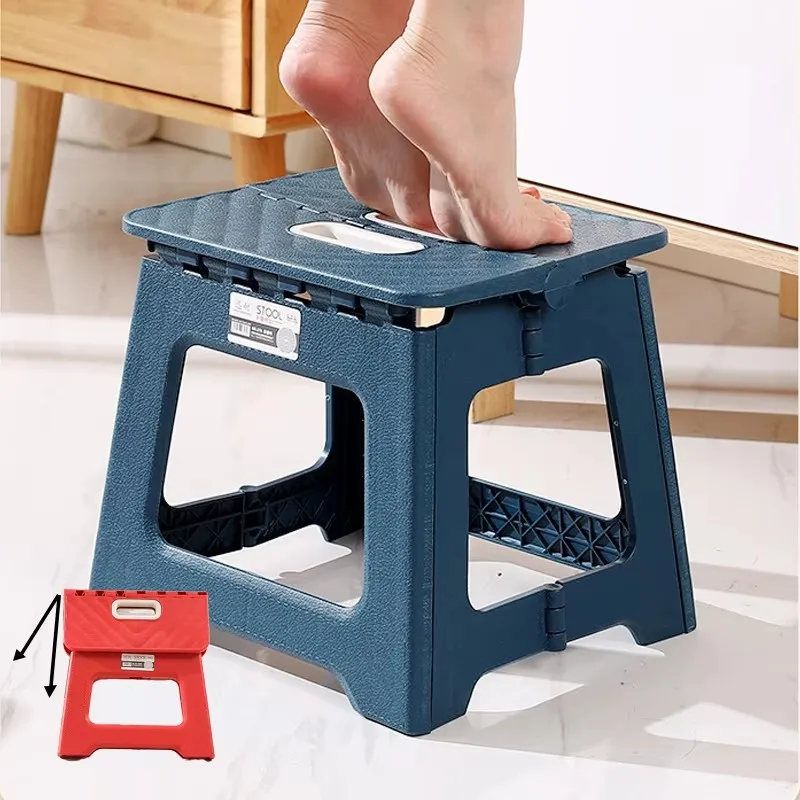 Folding Stool Household Lightweight Leisure Fishing Stool Children Utility Small Bench Outdoors Portable Non-Slip Plastic Chair