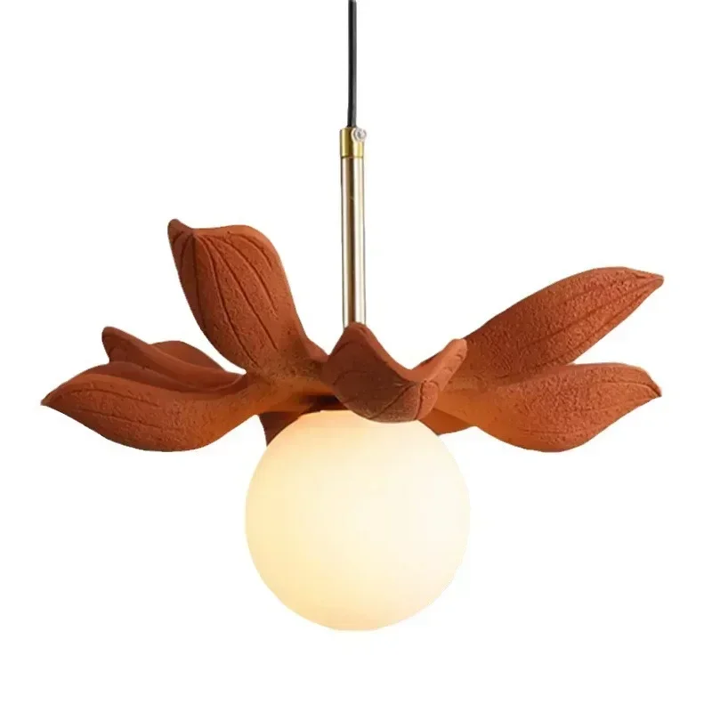 

Дизайнерский подвесной светильник из смолы в форме лотоса - современное светодиодное освещение для спальни, прикроватной зоны и ресторана