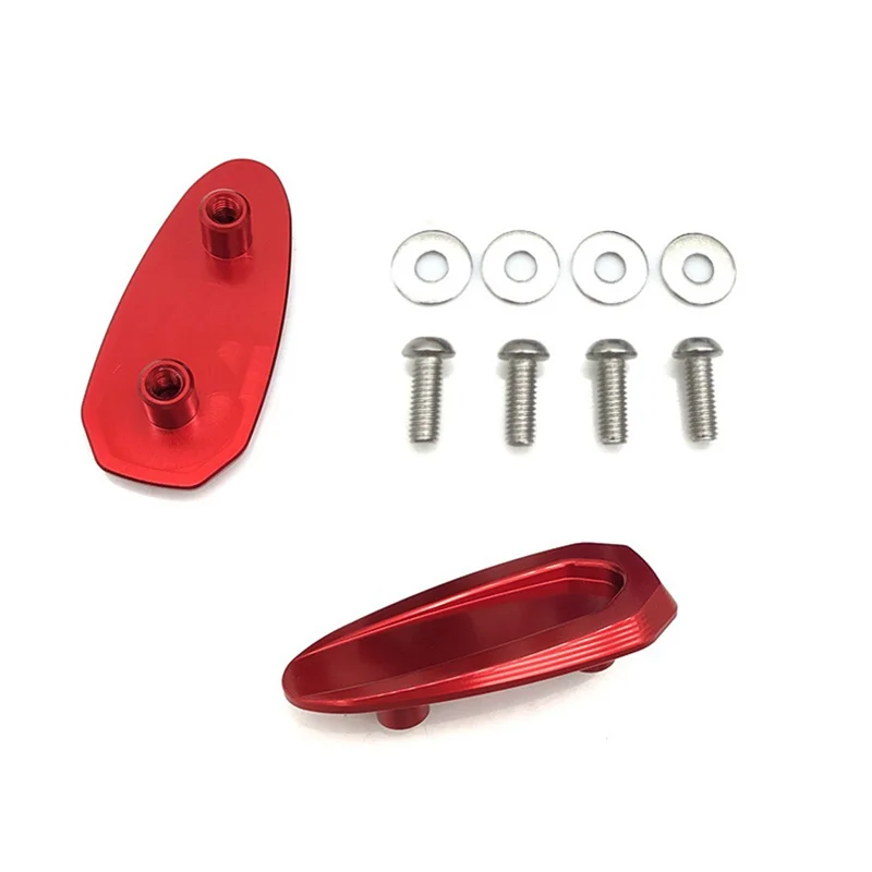 

For BMW S1000RR 2019-2023 Motorcycle Rearview Mirror Base Cover Windshield Drive Eliminator Mirror Hole Cover - Red Accessories