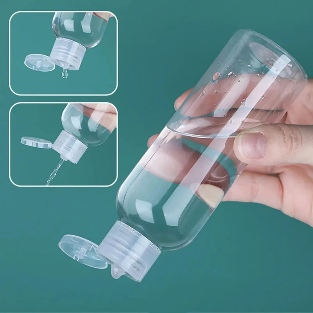 10-100ml Travel Bottles Refillable Transparent Plastic Bottle Empty Shampoo Dispenser Multi-use Travel Container For Cosmetics