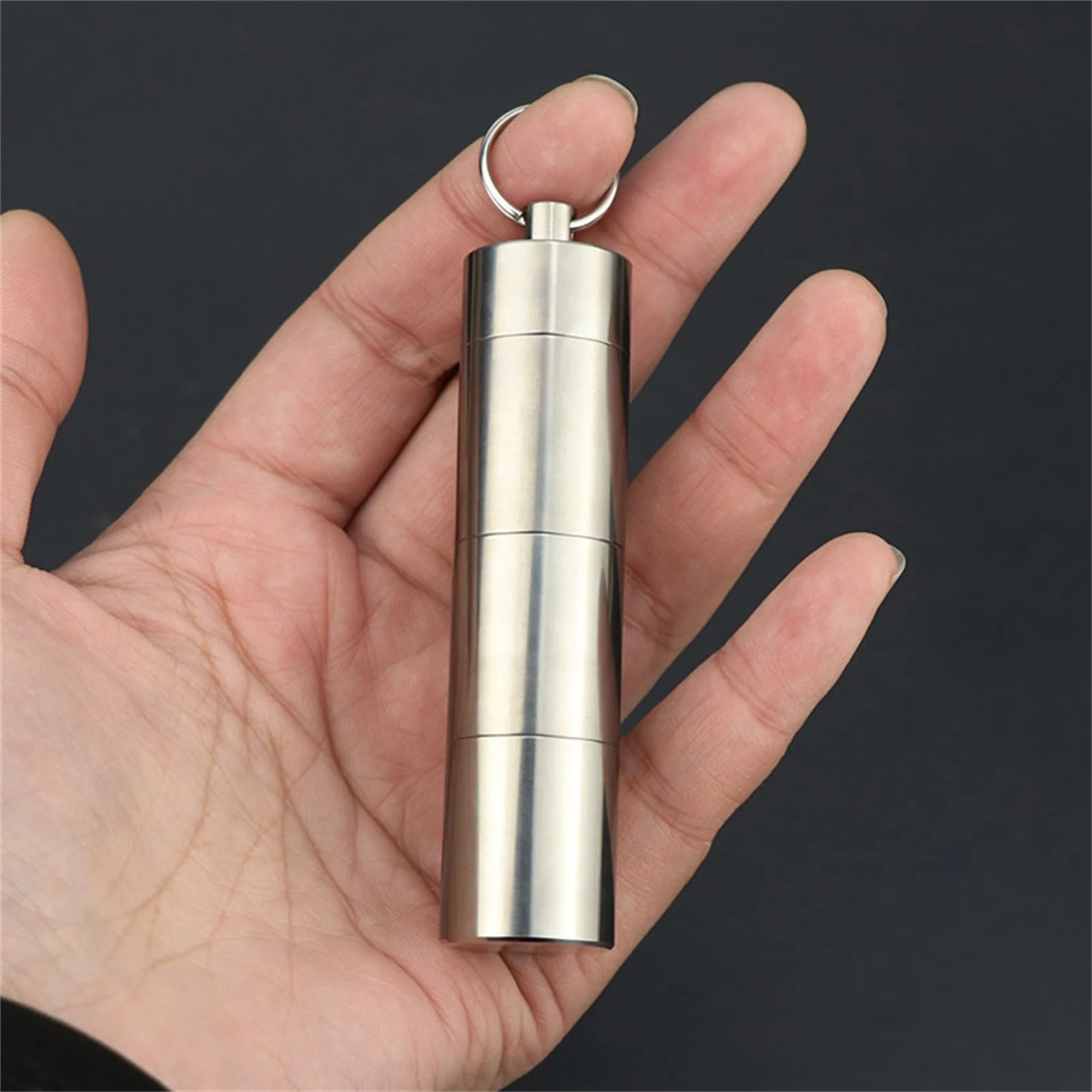 Outdoor Pure Titanium Waterproof Compartment Multifunctional Tools  EDC  Camping Sealed Compartment  Storage Medicine Box