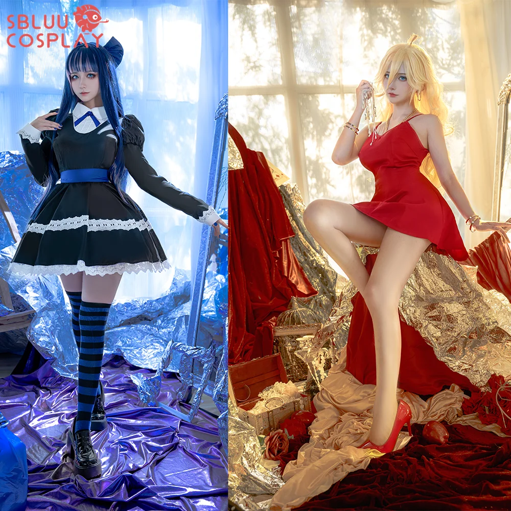 

SBluuCosplay Panty Stocking Cosplay Garterbelt Heroine Anarchy Stocking Cosplay Costume with Stockings